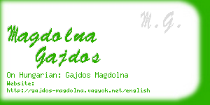 magdolna gajdos business card